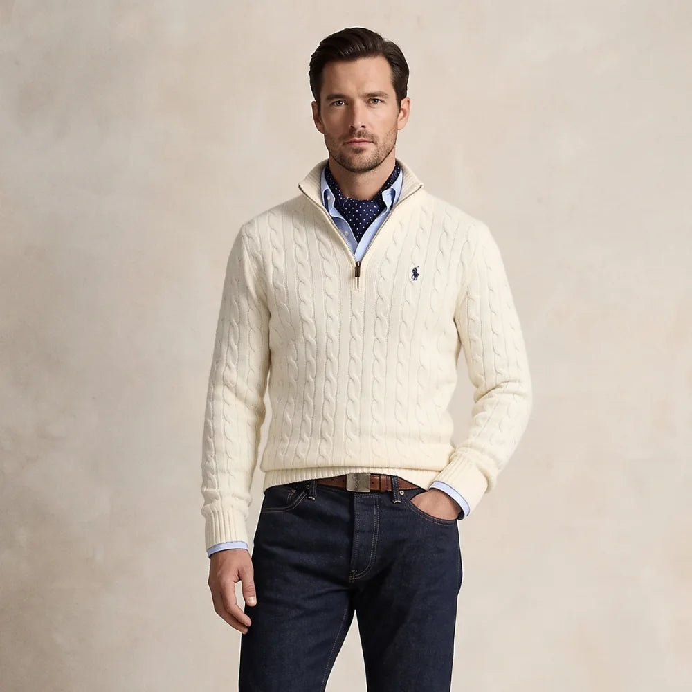Cable Quarter Zip